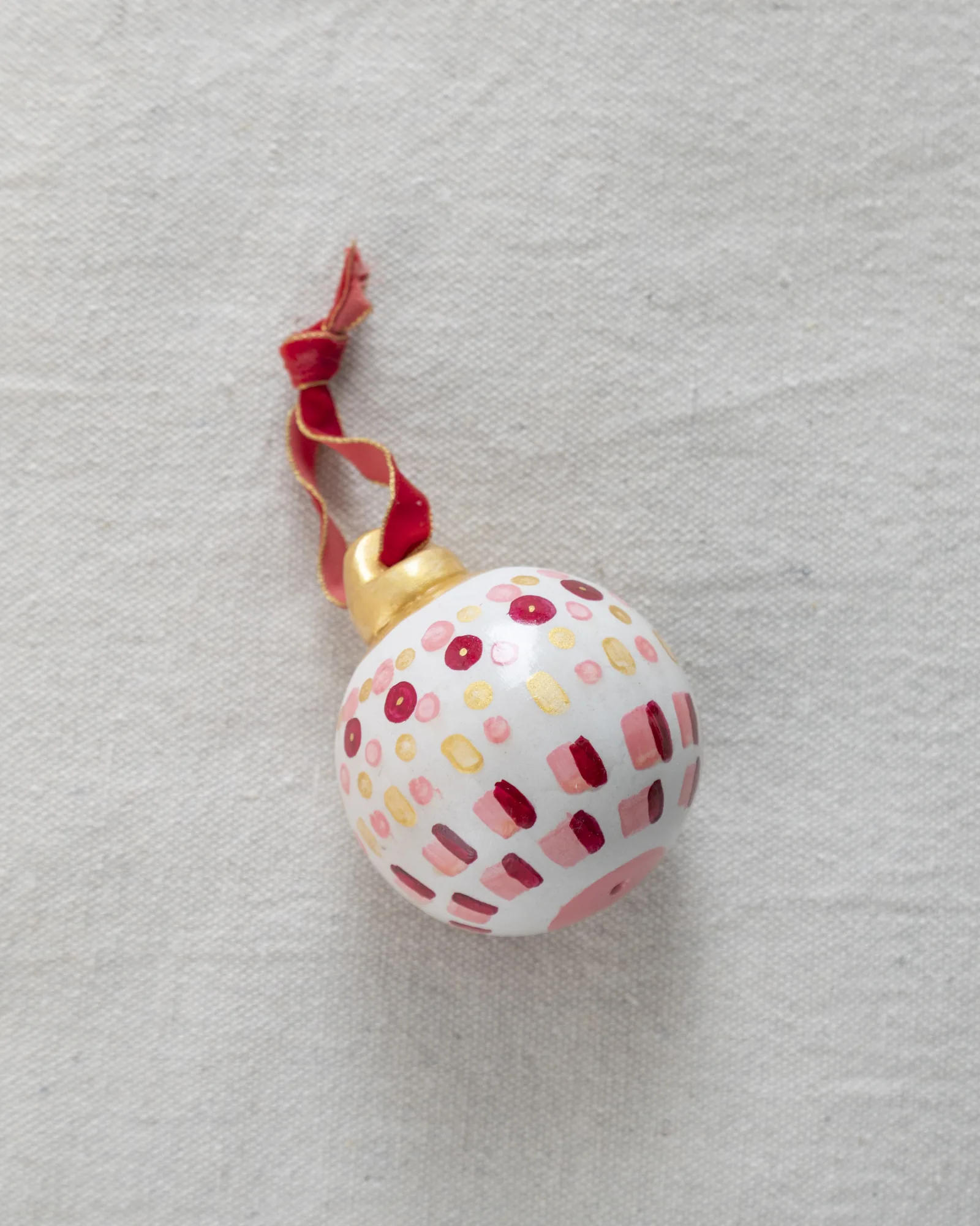 Ornament - pink, red and gold